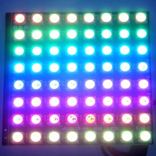 Placa De luz Led Colorida 64-bit Ws2812B Rgb Led inteligente Dot Matrix