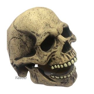 [Kesoto] máscara de esqueleto de calavera con capucha de cabeza completa máscaras disfraz de Halloween accesorios