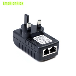 {[EmpRichRick]} Inyector Poe 48V Dc 0.5A Poe interruptor Ethernet adaptador de alimentación enchufe Uk