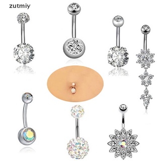 [zutmiy] 7 unids/set de acero inoxidable cristal ombligo anillos ombligo cuerpo joyería piercing dfhs