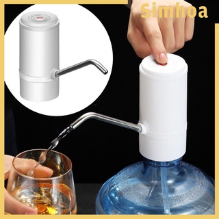 [SIMHOA] Bomba de agua eléctrica automática USB recargable galón dispensador de botellas bomba negro