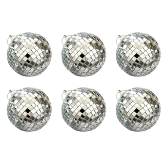 6 bolas de discoteca de espejo, bolas redondas frescas para fiesta de cumpleaños