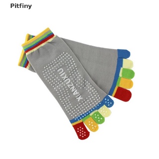 1 Par De calcetines De algodón De mujer antideslizantes De colores duraderos con Cinco Dedos Para Yoga (3)