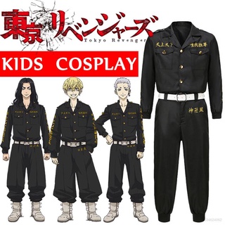 niños tokyo revengers cosplay uniforme conjunto chaqueta anime baji keisuke mitsuya draken bordado top pantalones disfraz de halloween celebrar