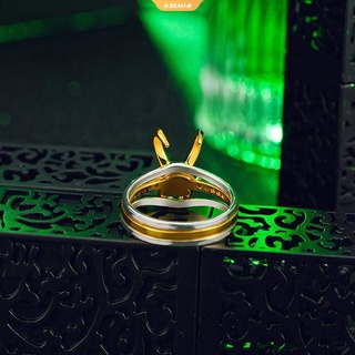 Paquete de casco de superhéroe Thor Loki de 3 anillos unisex apilables de color plateado fresco para hombres, mujeres, joyería, regalo de San Valentín para hombres-BK (1)