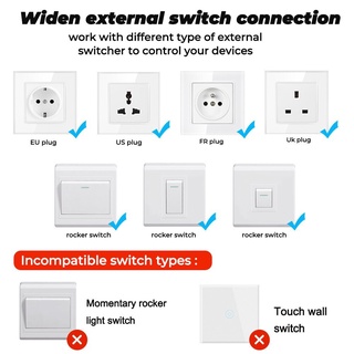 16A MINI Wifi Smart Switch Temporizador Interruptor Inalámbrico Home Automatización Compatible Con Tuya Alexa Google (7)