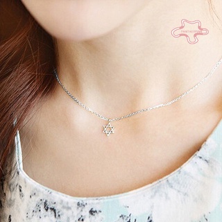 [FA] Fashion Women Hexagram Star Pendant Chain Banquet Necklace Jewelry Gift