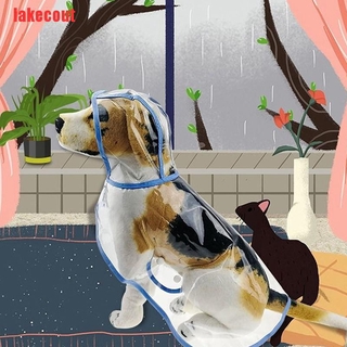 [Xlmss-Cod] funda De lluvia con capucha Transparente Para mascotas impermeables (1)