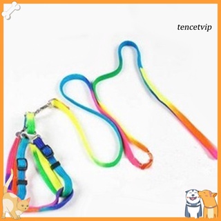 [vip] arnés colorido ajustable duradero para cachorro/perro/correa para el pecho con correa de plomo