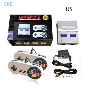 Cre 1Set Super Mini consola de juegos de 8 bits Mini TV Retro reproductor de juegos de mano Gamepads salida AV incorporado 500 juegos clásicos de Video