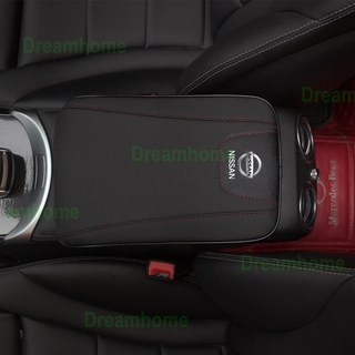 Nissan emblema coche memoria de algodón reposabrazos caja de almohadilla Universal centro del coche consola brazo descanso caja de asiento almohadilla de aumento