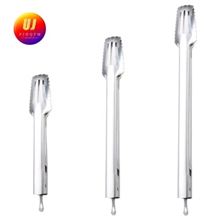 Stainless Steel Food Tongs Kitchen Baking Tools Bread Tongs Steak Barbecue Grill Food Tongs, 3PCS