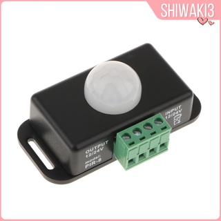 [Shiwaki3] Detector de movimiento PIR interruptor de Sensor de ocupación, tiempo de retraso DC12-24V negro (3)