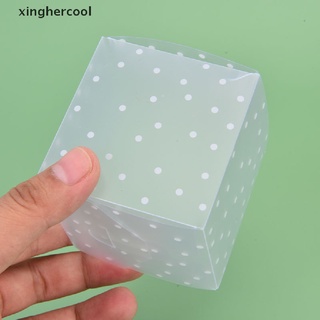 [xinghercool] 10 cajas de caramelos transparentes de pvc cuadradas de chocolate snacks dulces caja de regalo caliente