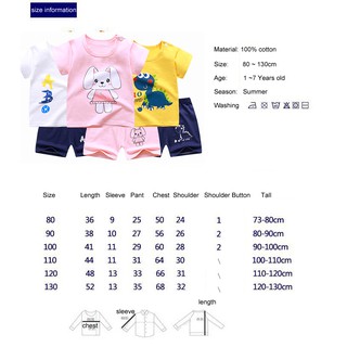 Moda 1-7 años niño 2 piezas niño camisas traje de manga corta de dibujos animados letras de algodón niños moda verano coreano ropa de niños nueva de dos piezas 80 90 100 110 120 130 (2)