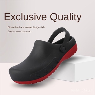 chef zapatos de cocina zapatos especiales impermeable antideslizante zapatos de agua botas de lluvia hombres y mujeres de catering a prueba de aceite negro leath