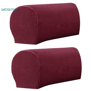 moshyai Solid Color Sofa Arm Protector Easy to Stretch Sofa Arm Protector High Elastic Household Supplies