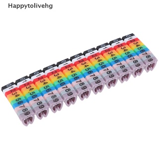 [happytolivehg] 100 unids/lote etiqueta marca rj45 cat5/cat6 color impermeable cable numérico adhesivo [caliente]