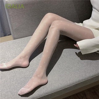 IDALIA Fashion Bow Stockings Black Thin Pantyhose Tights Women Lolita White Sexy Girls Long Stocking Transparent/Multicolor