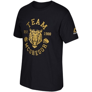 Selling UFC mouth gun Conor McGregor golden tiger MMA boxing free fight reebok sports short sleeve t-shir (1)