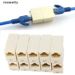 roswetty 10pcs rj45 hembra a hembra red ethernet lan cable conector nuevo cl