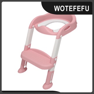 [wotefefu] Asiento de inodoro plegable para niños, ajustable, taburete antideslizante, suave, con taburete de plástico, silla para orinar