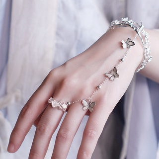estilo antiguo mariposa campana anillo pulsera china ropa de mano joyería ajustable pulsera retro accesorios