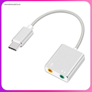 Placa De sonido USB De aleación De aluminio Tipo-C Para micrófono De audio/tarjeta con dos capas Portátil