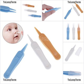 ToLongTerm 2 piezas de plástico para bebé, cuidado de seguridad, oreja, nariz, ombligo, limpieza, pinzas, limpiador de pinzas (1)