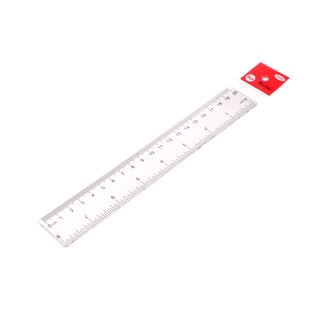 1pc 20cm/8 Inch Plastic Transparent Ruler Simple Straight Ruler Measuring Tool for Student School Office Drawing Stationery Supplies