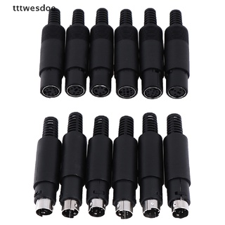 *tttwesdoe* Mini DIN Plug Socket Connector 3/4/5/6/7/8 PIN Chassis Cable Mount Male Female hot sell