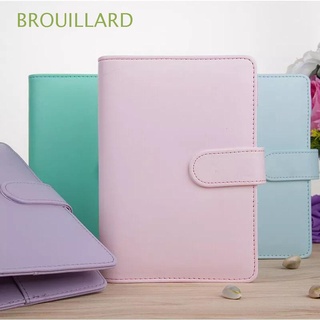 BROUILLARD School Supplies Binder Cover Journal Loose-Leaf Cover Notebook Cover A6/A5|Color Refillable Stationery Planner Book PU Leather Notepad Cover/Multicolor