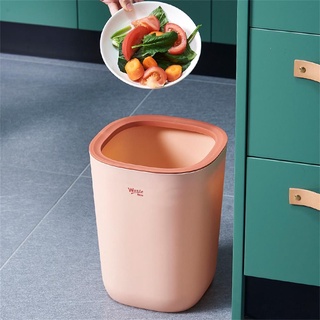 ILOVEHMM Cleaning Tool Trash Can Living Room Garbage Can Dustbin Creative Contrast Color Flip Home Waste Bin/Multicolor (5)