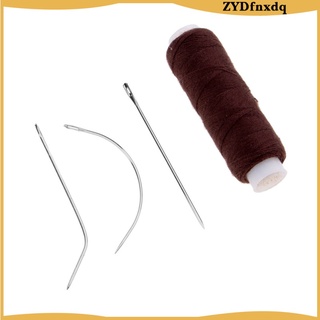 hair track pelucas toupee hilo de coser con 3 x diy manualidades agujas conjunto (1)