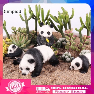 <Oli> 1/4 piezas lindo Panda modelo Micro paisaje figura adorno jardín miniatura decoración