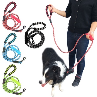 listedi Reflective Polyester Dog Leash Walking Training Belt Pet Collar Traction Rope