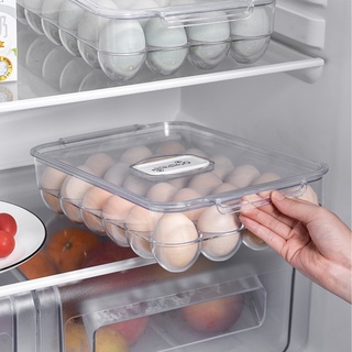 Caja De Huevos Apilable Transparente Hogar Gran Capacidad Utensilios De Cocina Refrigerador Cajón Tipo Preservación De Alimentos