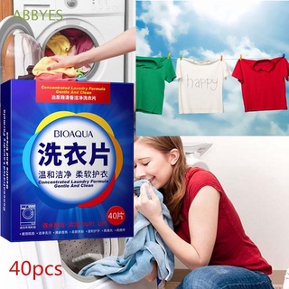 ABBYES Fragrance Washing Powder Eco-Friendly Cleaner Laundry Detergent Sheet 40pcs/Box Household For Washing|Concentrated Cleaning Suppiles