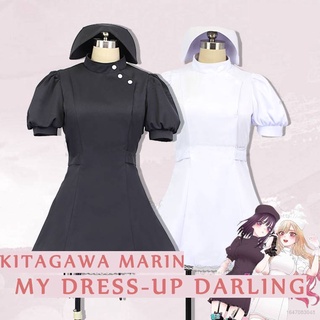 Anime My Dress Up Darling Cosplay Enfermera Kitagawa Marin Conjunto De Disfraces De Manga Corta Vestido Uniforme Traje De Halloween