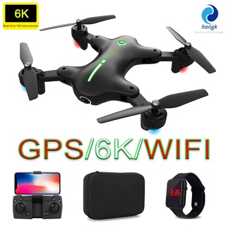 HK68 drone de control remoto con motor sin escobillas HD 6K drone de fotografía aérea, drone plegable WiFi quadcopter, avión de juguete anti-perdida