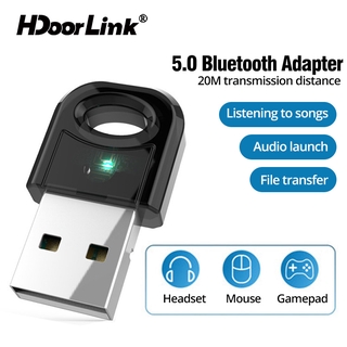 Hdoorlink real 5.0 Adaptador Bluetooth Usb transmisor Bluetooth Para Pc Receptor De computadora portátil audífonos impresora De audio Dongle Receptor De datos