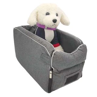 Caja de reposabrazos de coche para mascotas, asiento antideslizante, acolchado, para mascotas, asiento para perros, bolsas para perros pequeños, viajes al aire libre (1)