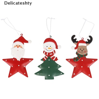 [delicado] hierro muñeco de nieve árbol de navidad colgante adorno santa claus colgante decoración caliente