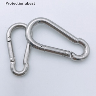 Protectionubest 2PCS Stainless Carabiner Clip Heavy Duty Climbing Hook Buckle Keychain Link NPQ