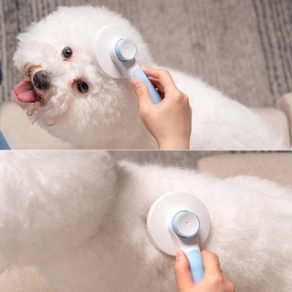 Yoo Pet peine para perros y gatos promover la circulación elimina la capa enredado masaje de pelo partículas fácil de usar limpiar (8)