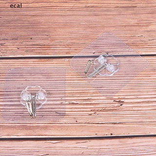 ecal 1x Useful Strong Clear Suction Cup Sucker Wall Hooks Hanger For Kitchen Bathroom CL