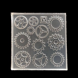 Uu Retro DIY rueda de engranaje colgante de silicona molde de resina UV molde de joyería herramientas de arte