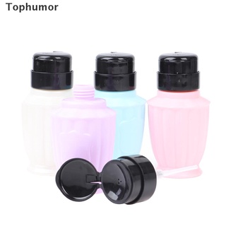 [tophumor] dispensador de bomba de arte de uñas de 250 ml botella vacía gel pulido limpiador líquido contenedor.