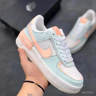 Ready Stock Nuevo Nike Air Force 1 Low Mujer Sneaker Macaron Zapatos Flat Candy Macaron Color Kasut Perempuan