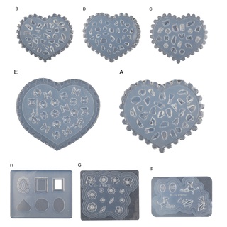 chaiopi molde de uñas en forma de corazón patrones 3d silicona arte de uñas molde de silicona diy artesanía decoración herramientas para salón (8)
